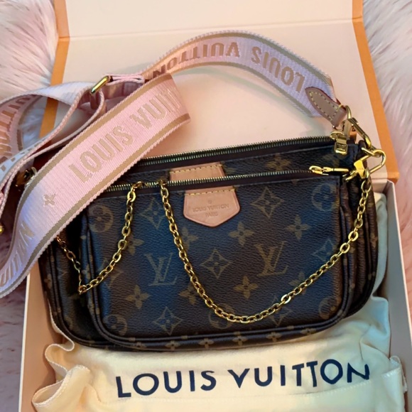 Louis Vuitton Pink and Brown Monogram Crossbody Bag - Picture 2 of 5